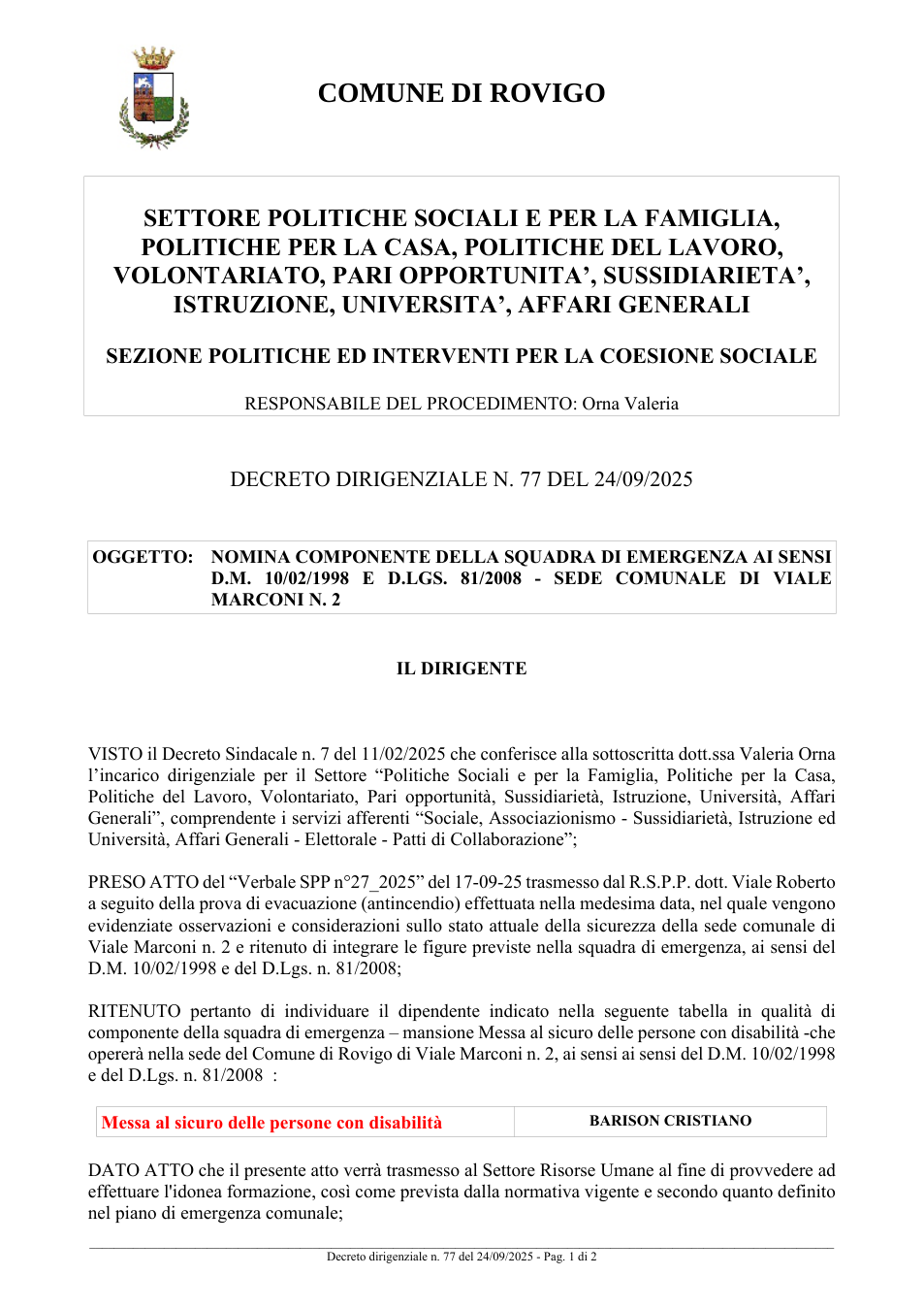Pagina 1 del documento