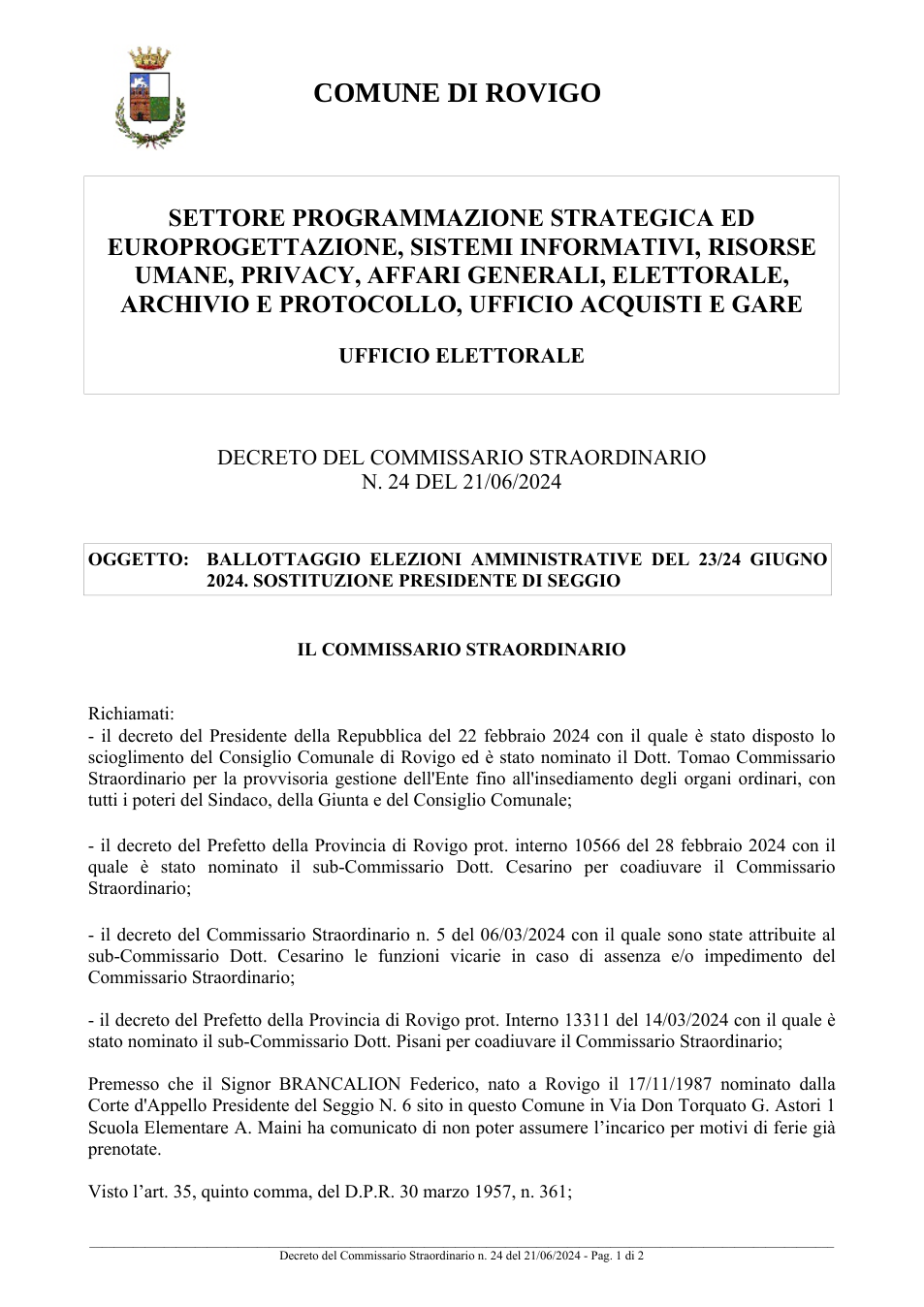 Pagina 1 del documento