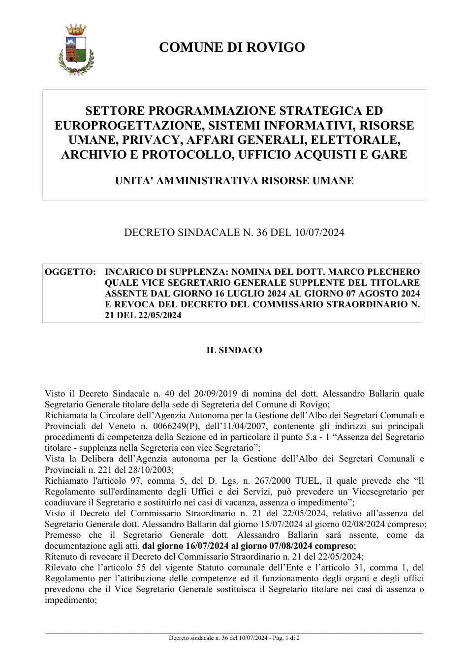 Pagina 1 del documento