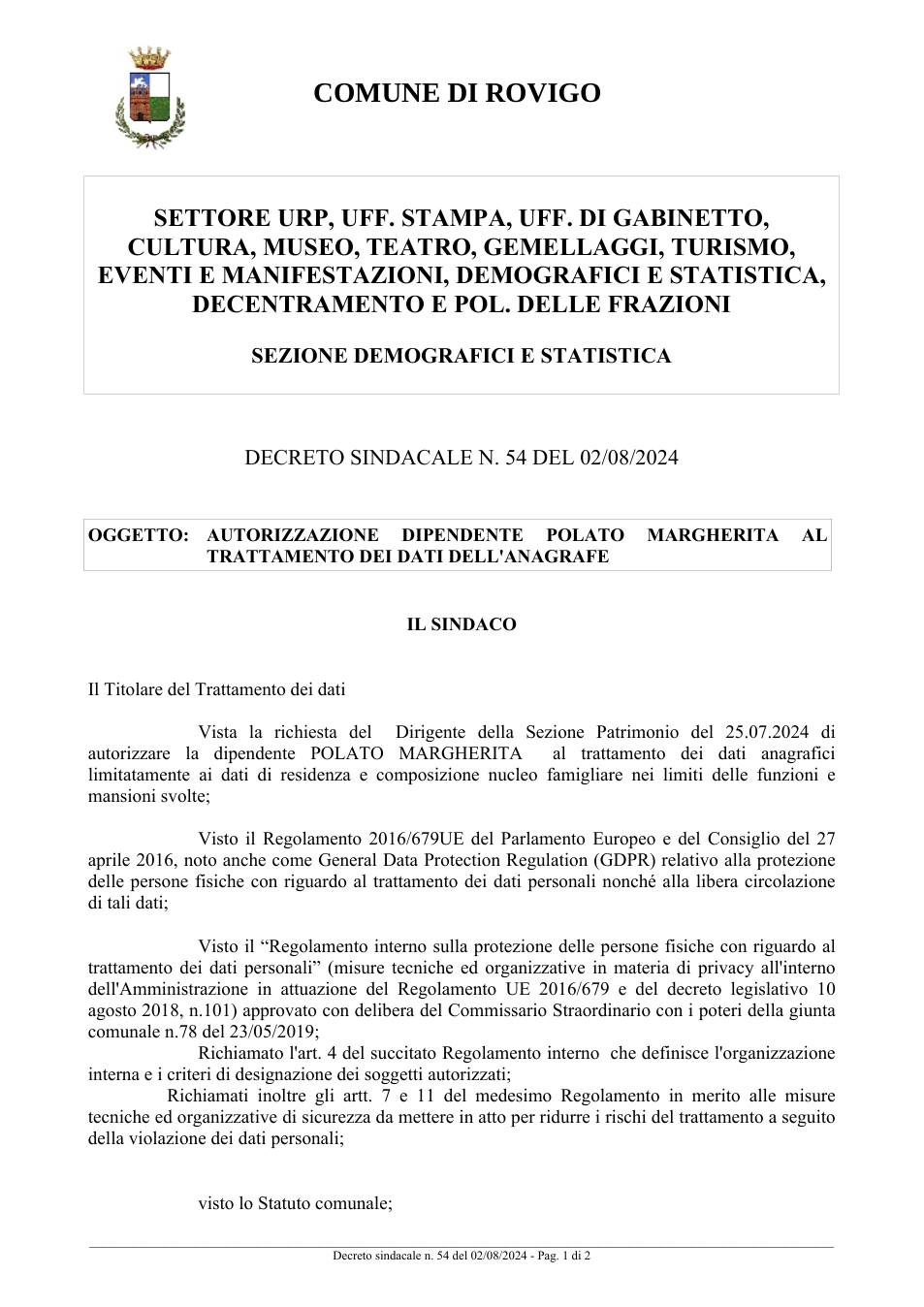 Pagina 1 del documento