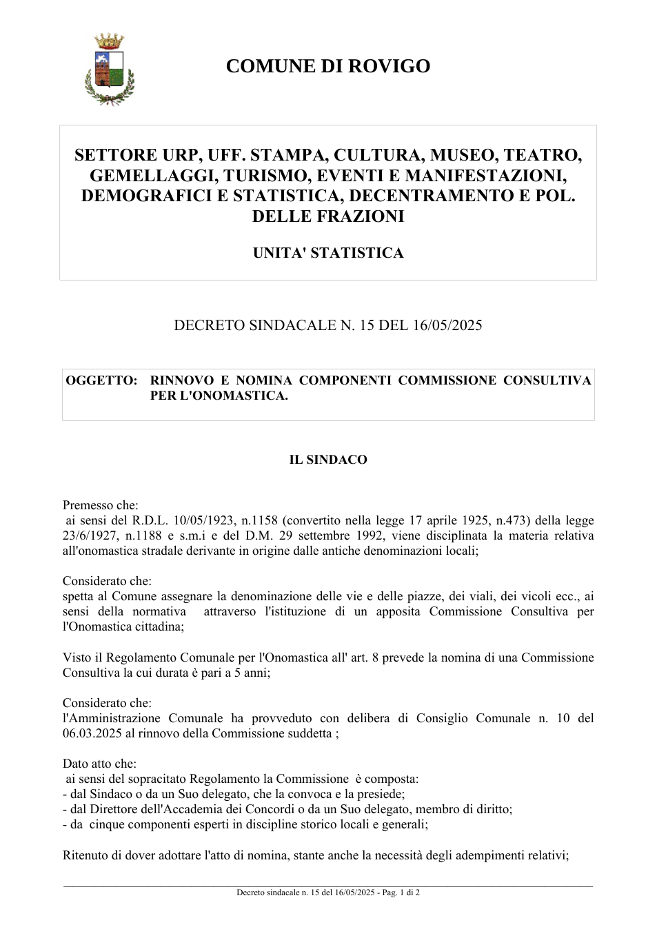 Pagina 1 del documento