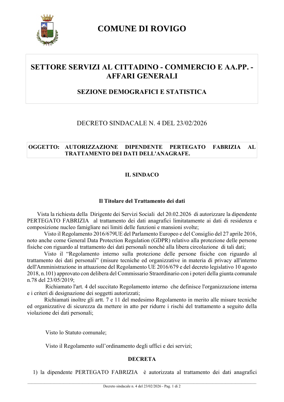 Pagina 1 del documento