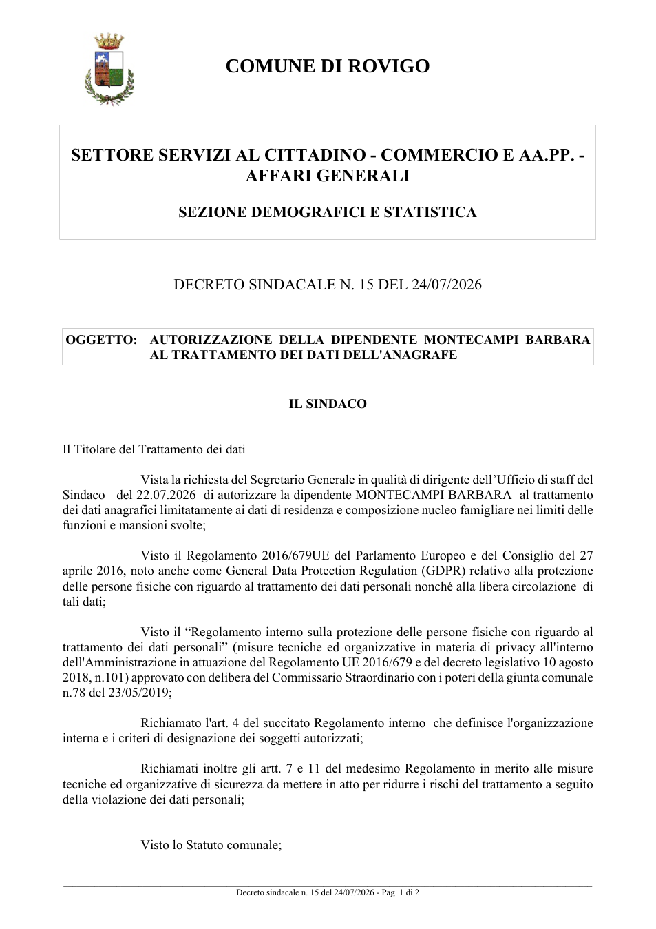 Pagina 1 del documento