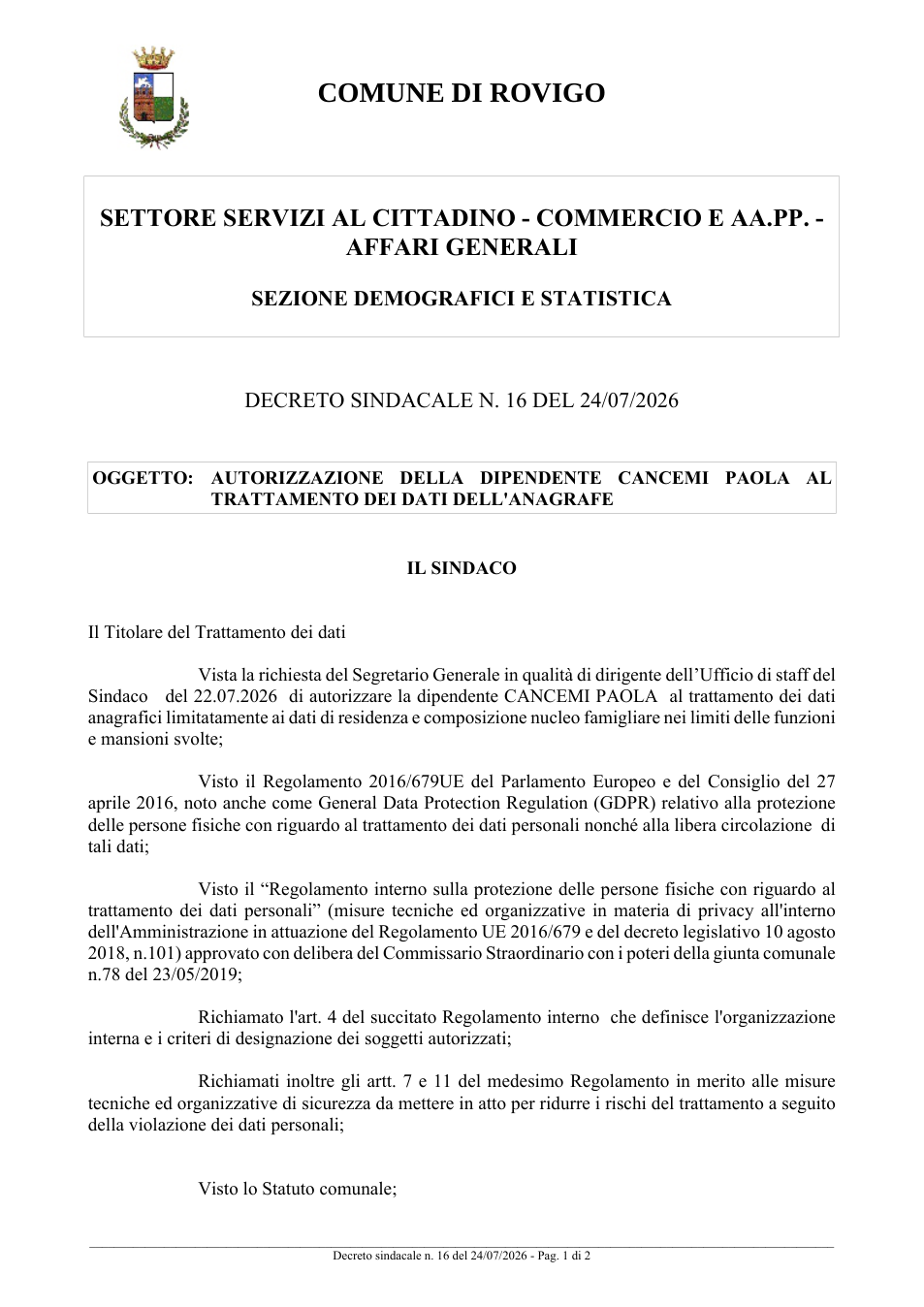 Pagina 1 del documento