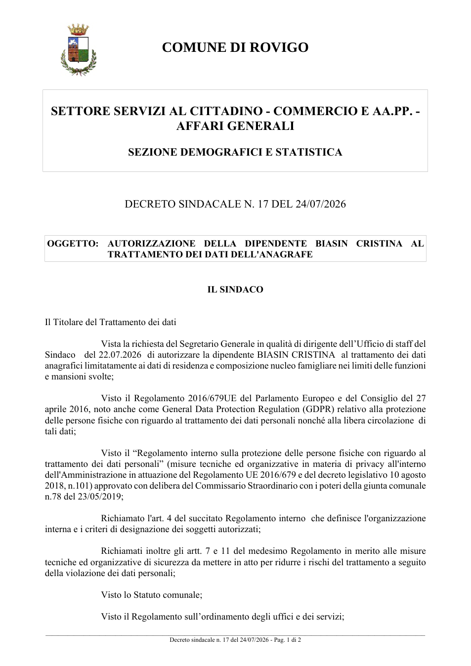 Pagina 1 del documento