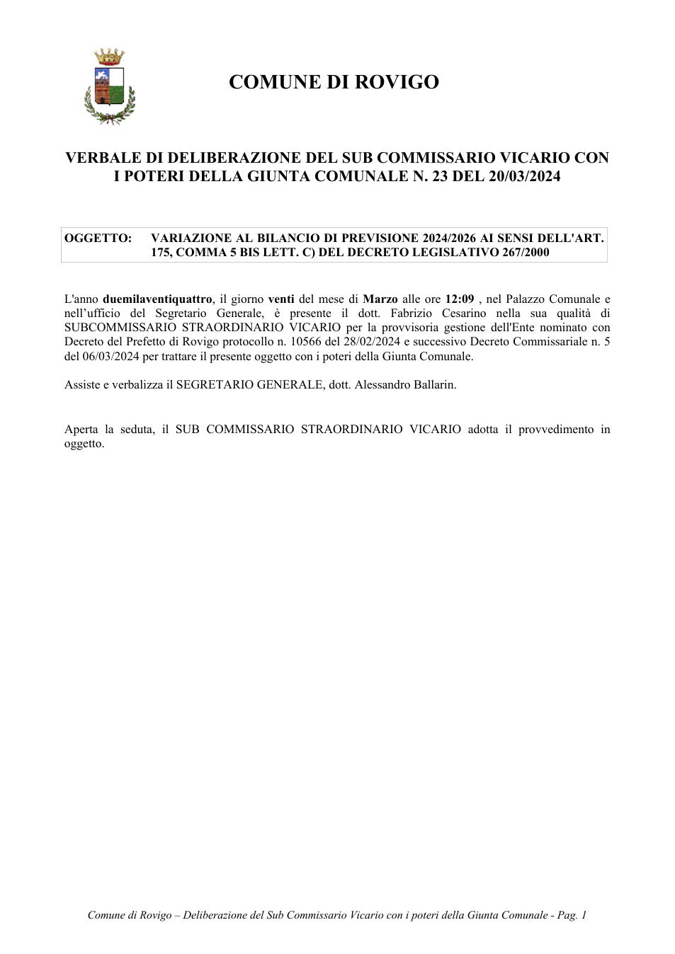 Pagina 1 del documento