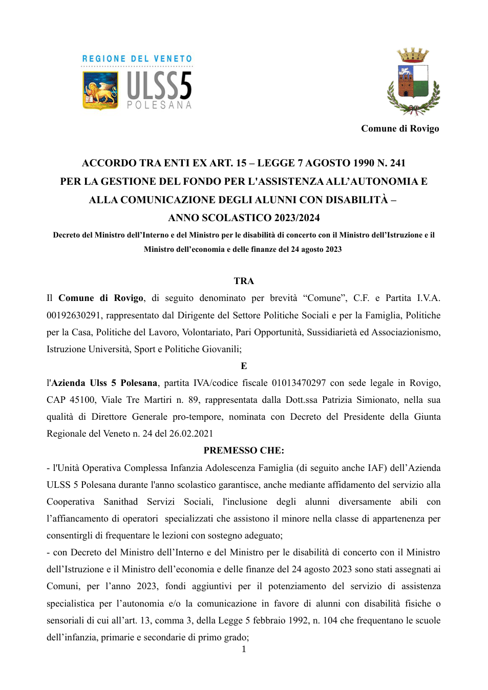 Pagina 1 del documento