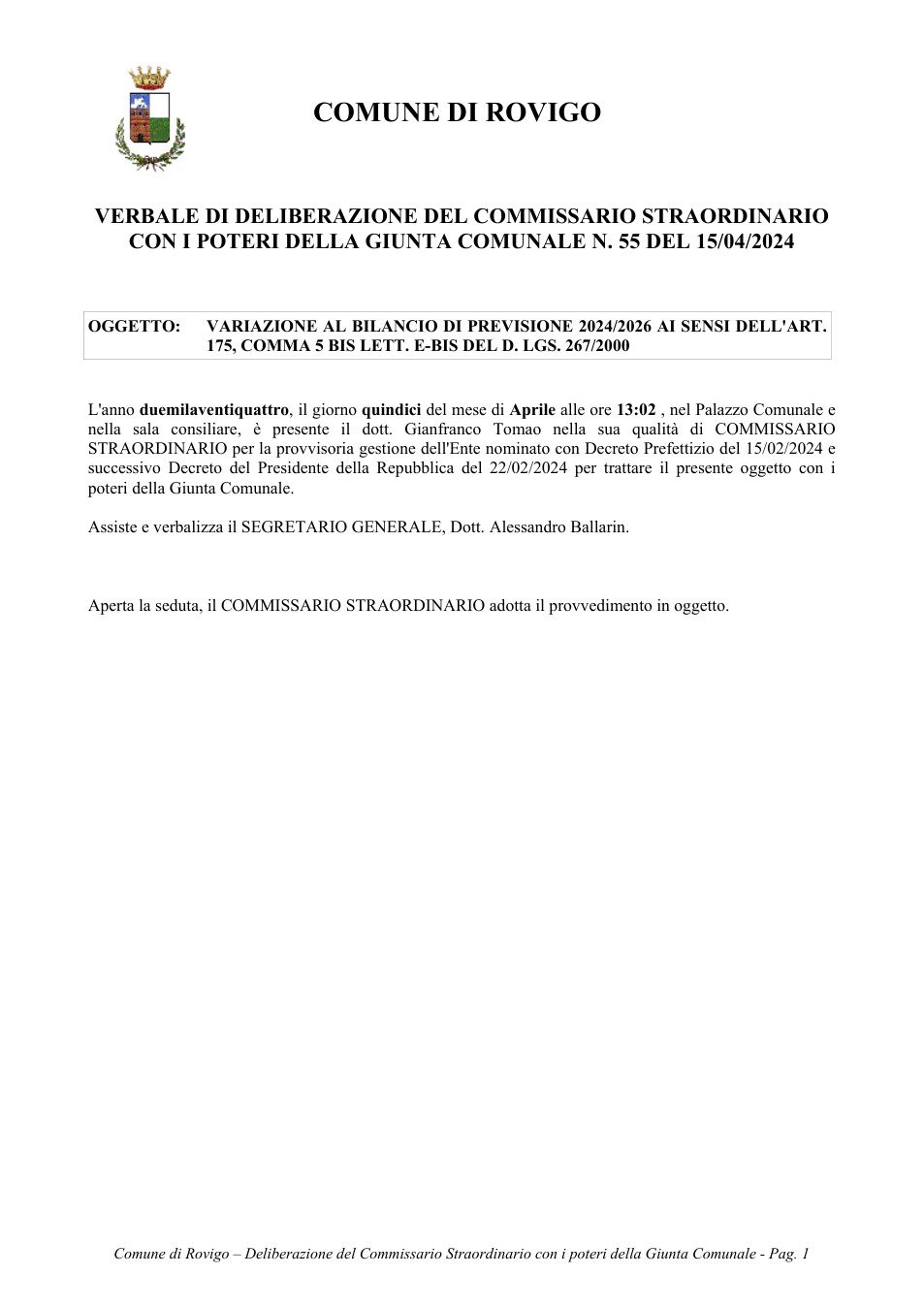 Pagina 1 del documento