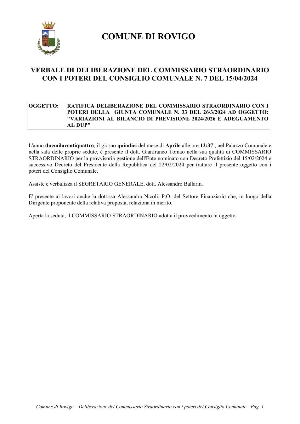 Pagina 1 del documento