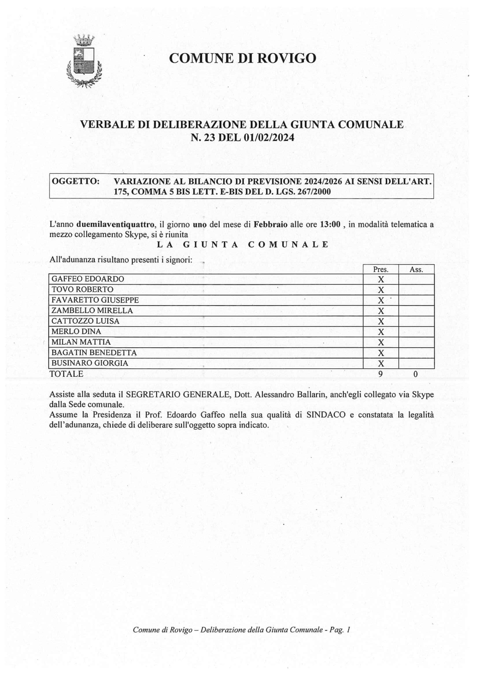 Pagina 1 del documento