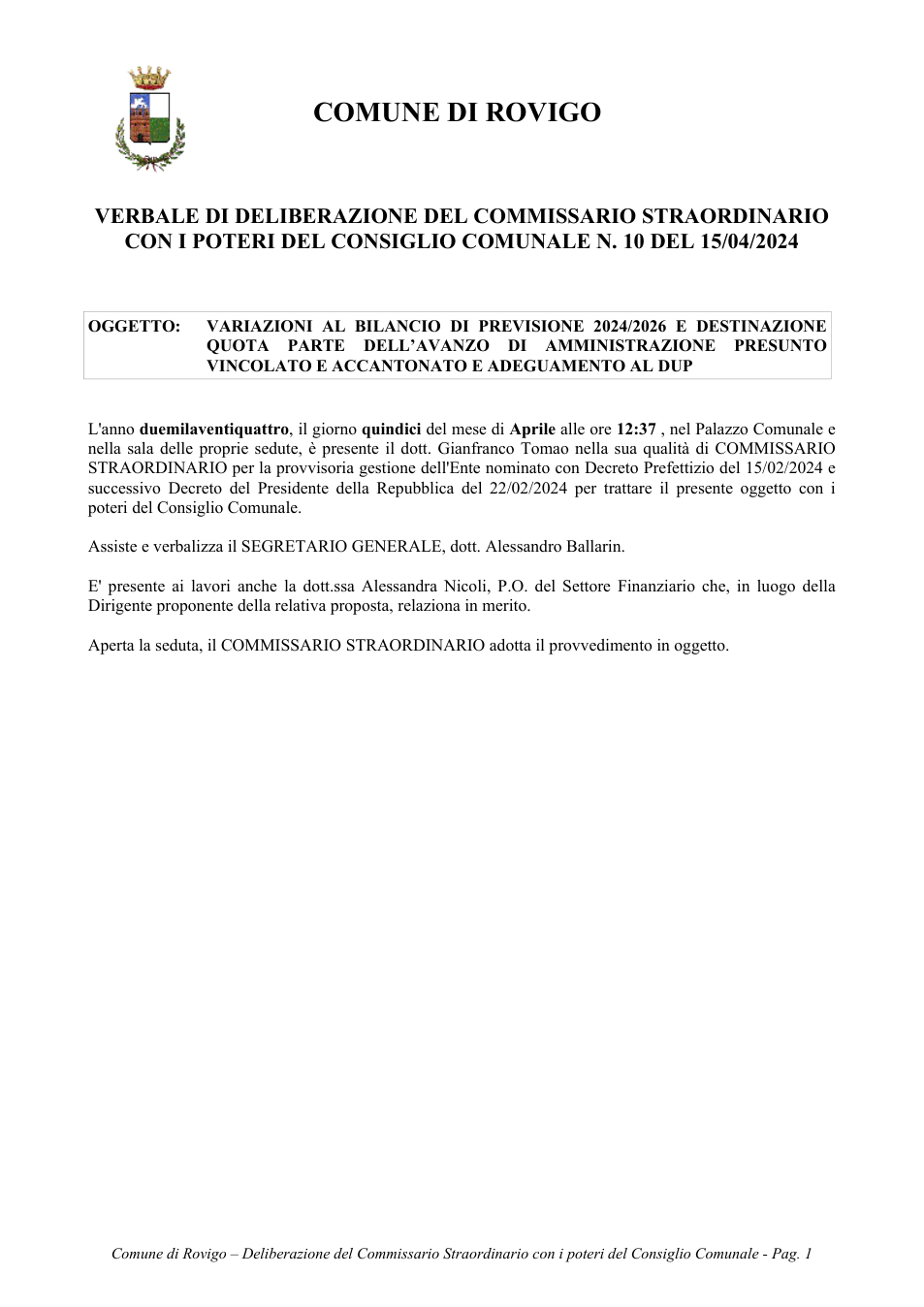 Pagina 1 del documento