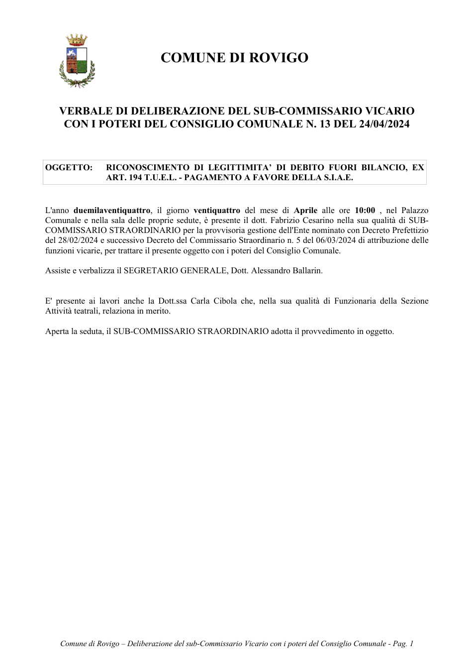 Pagina 1 del documento