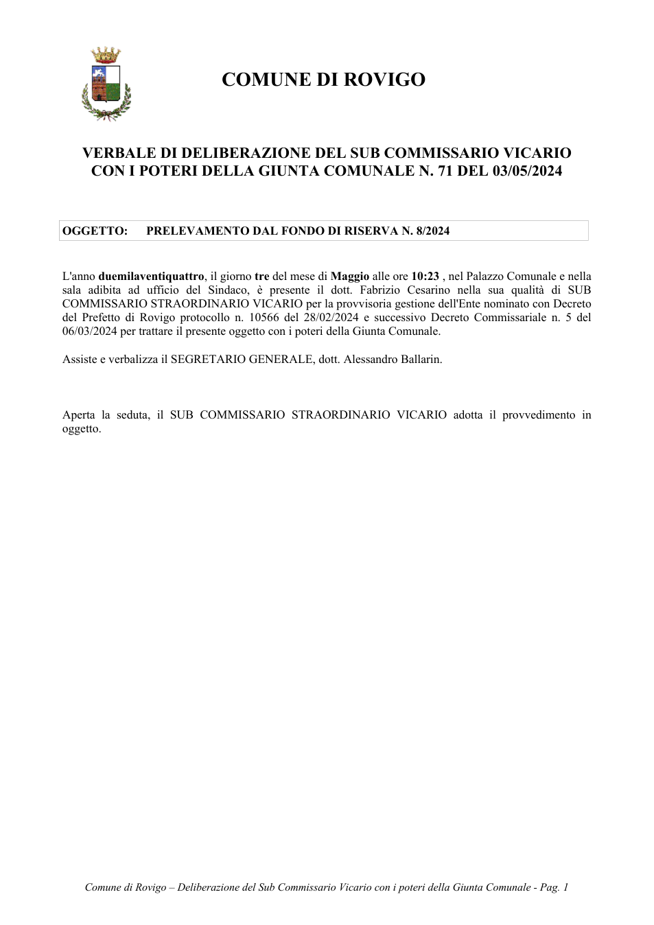 Pagina 1 del documento