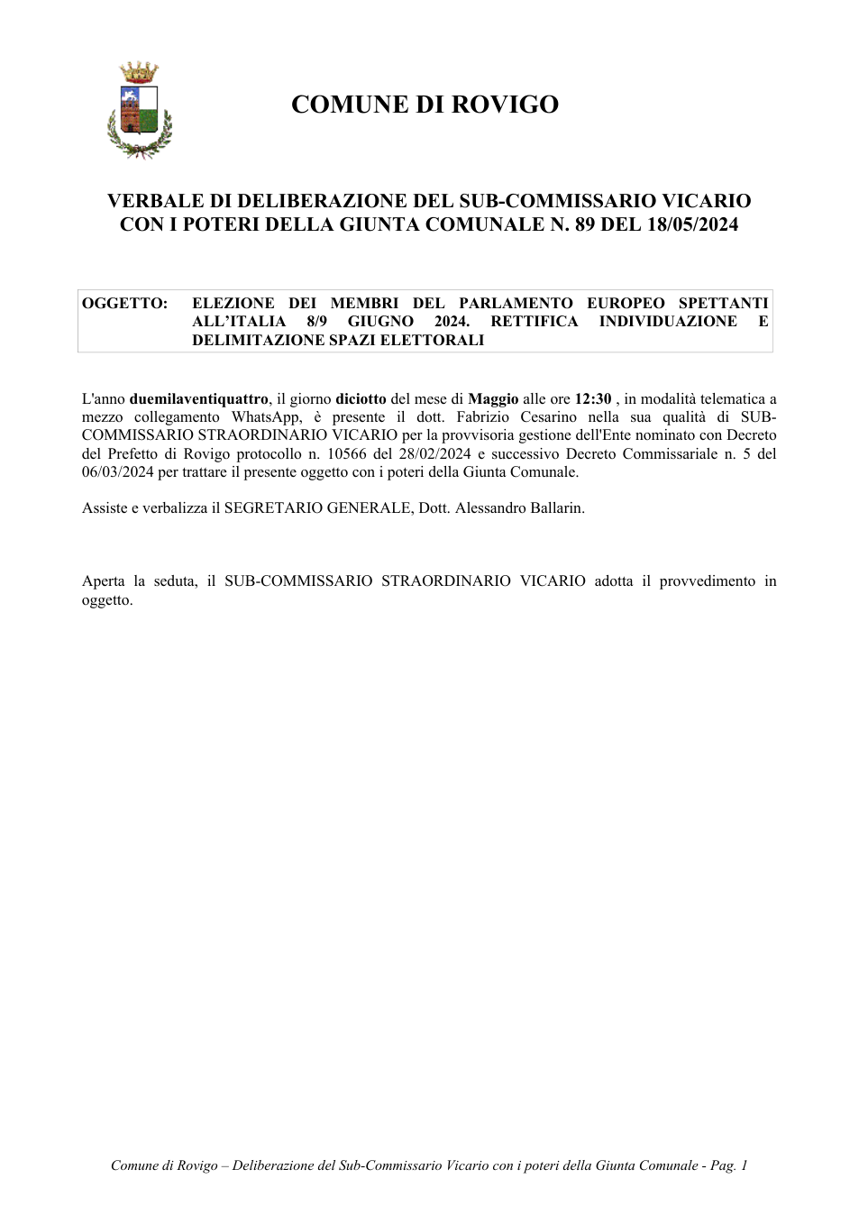 Pagina 1 del documento