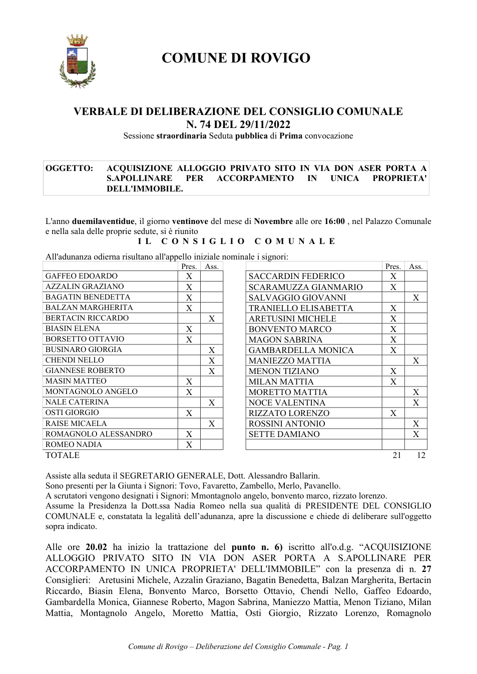 Pagina 1 del documento