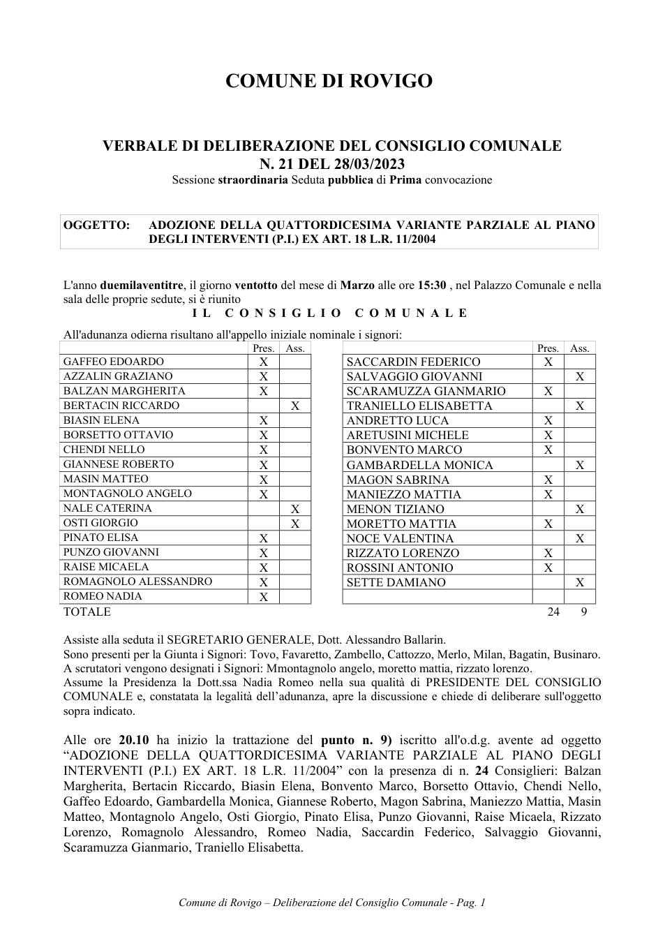 Pagina 1 del documento