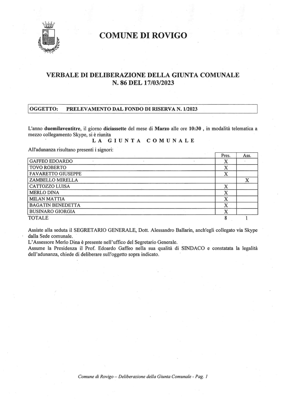 Pagina 1 del documento