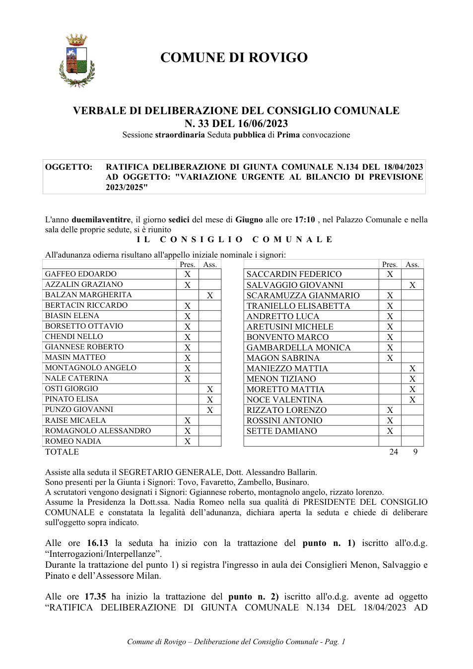 Pagina 1 del documento