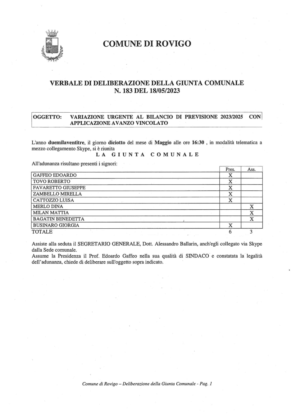 Pagina 1 del documento