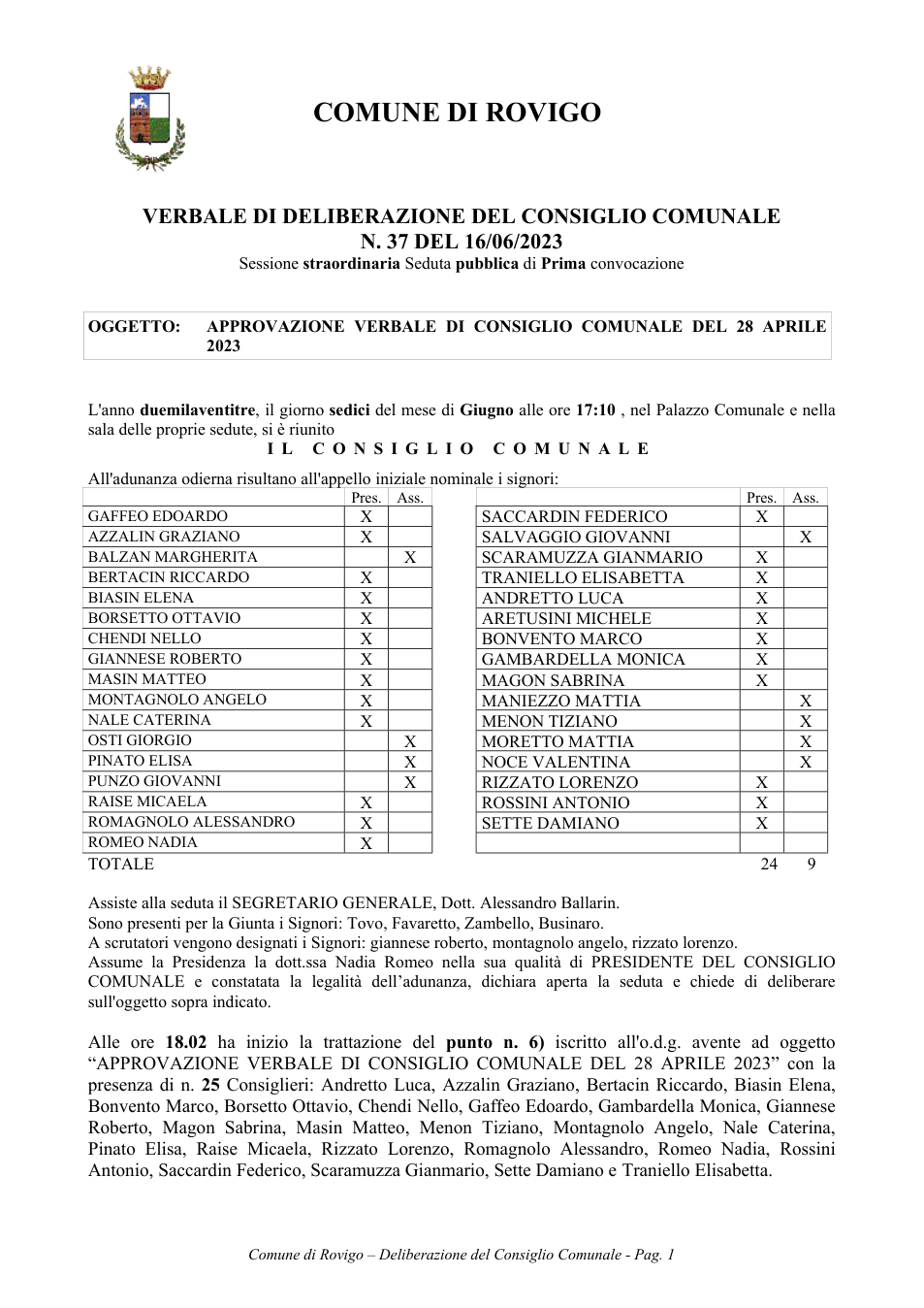 Pagina 1 del documento