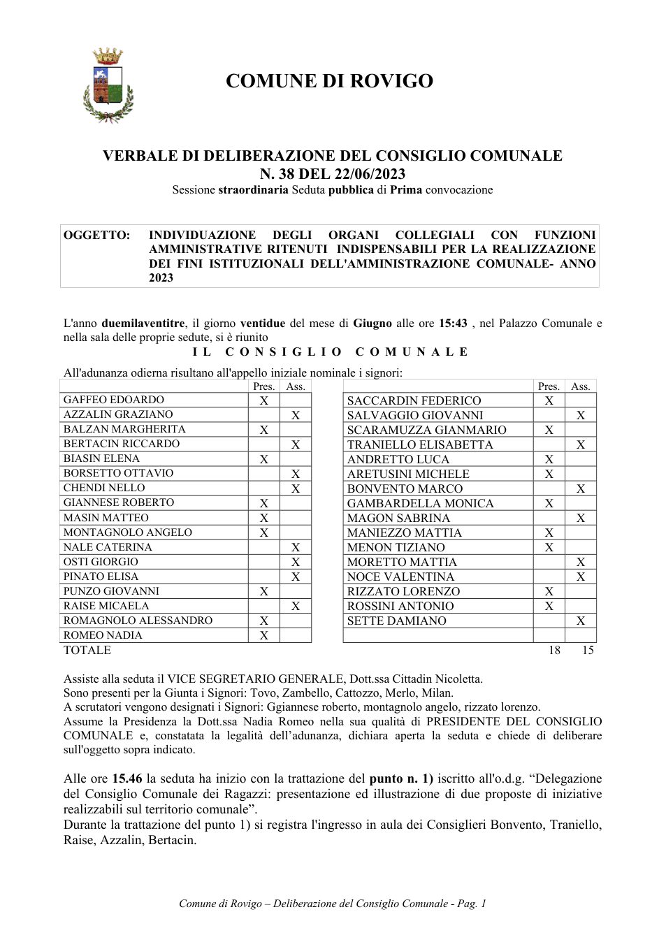 Pagina 1 del documento