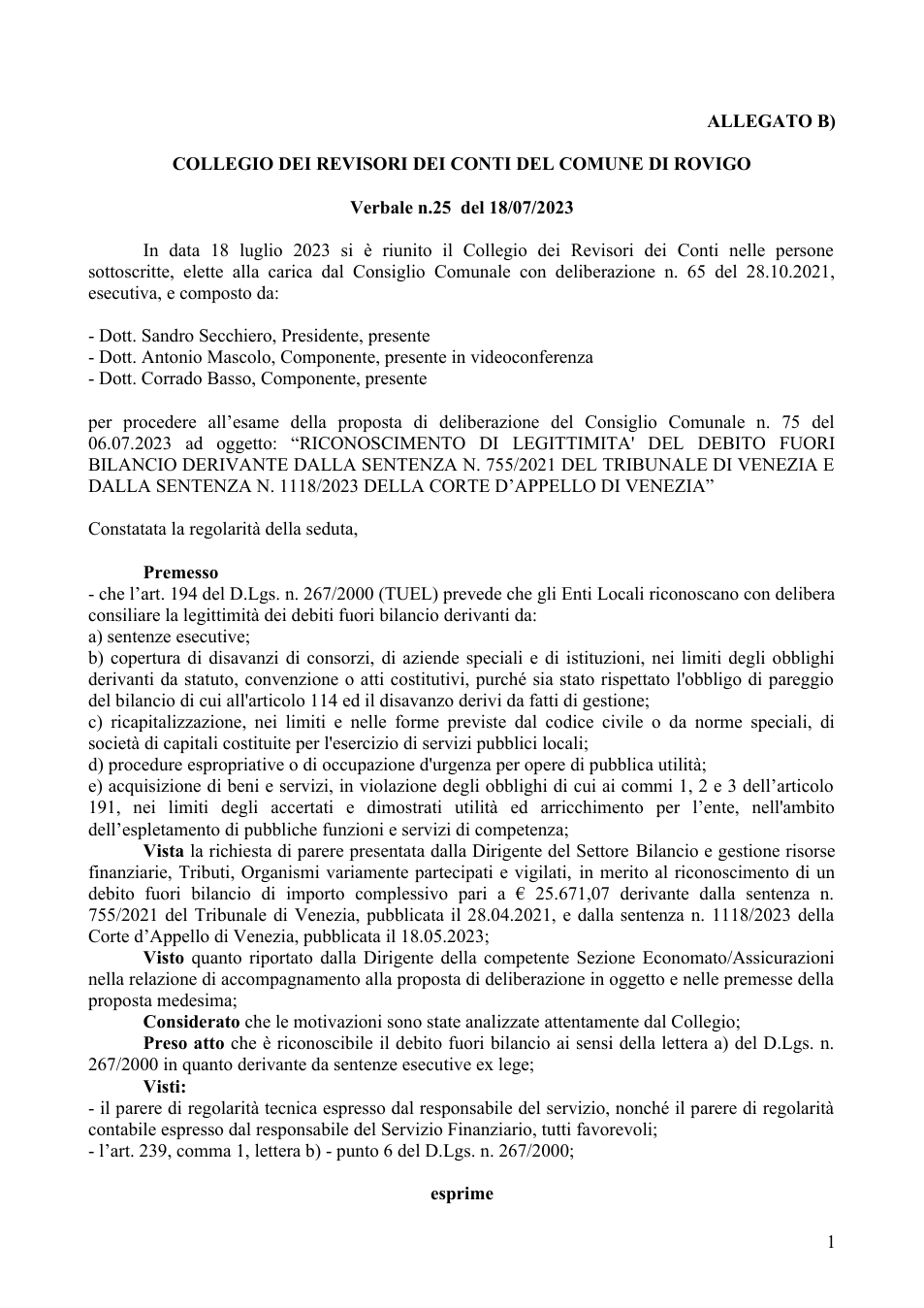 Pagina 1 del documento