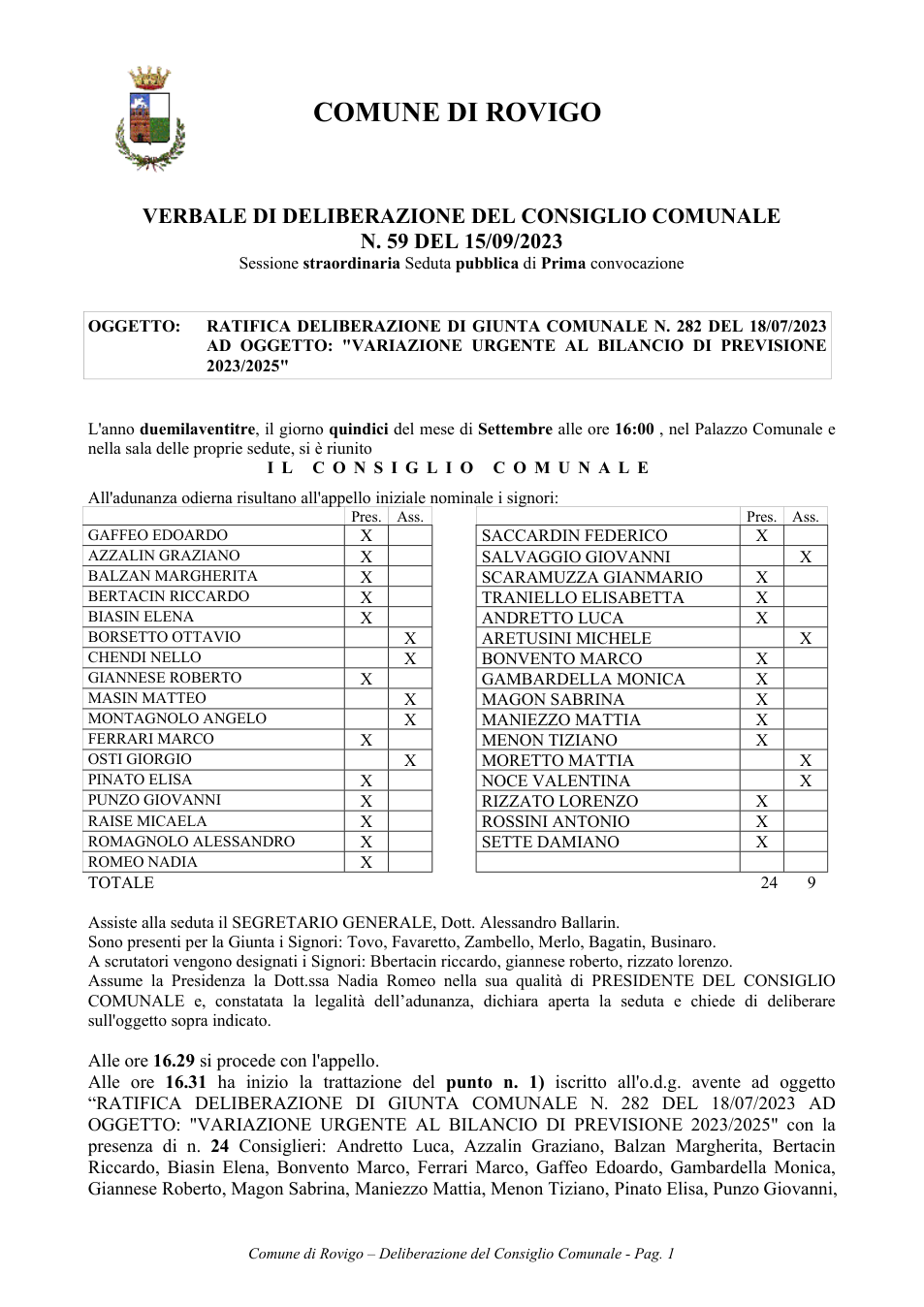 Pagina 1 del documento