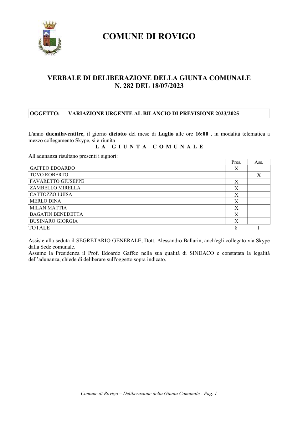 Pagina 1 del documento
