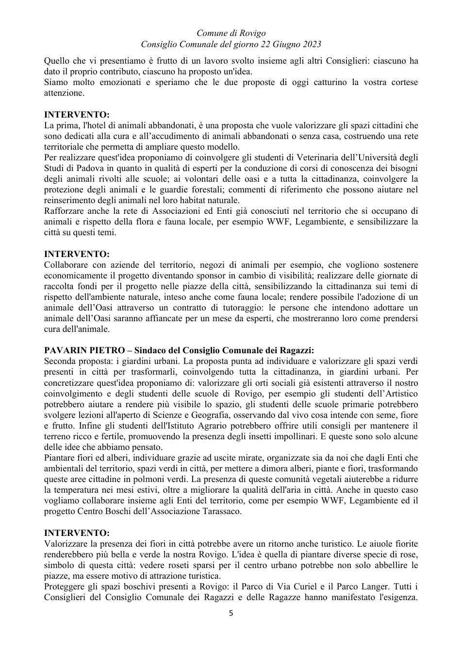 Pagina 5 del documento