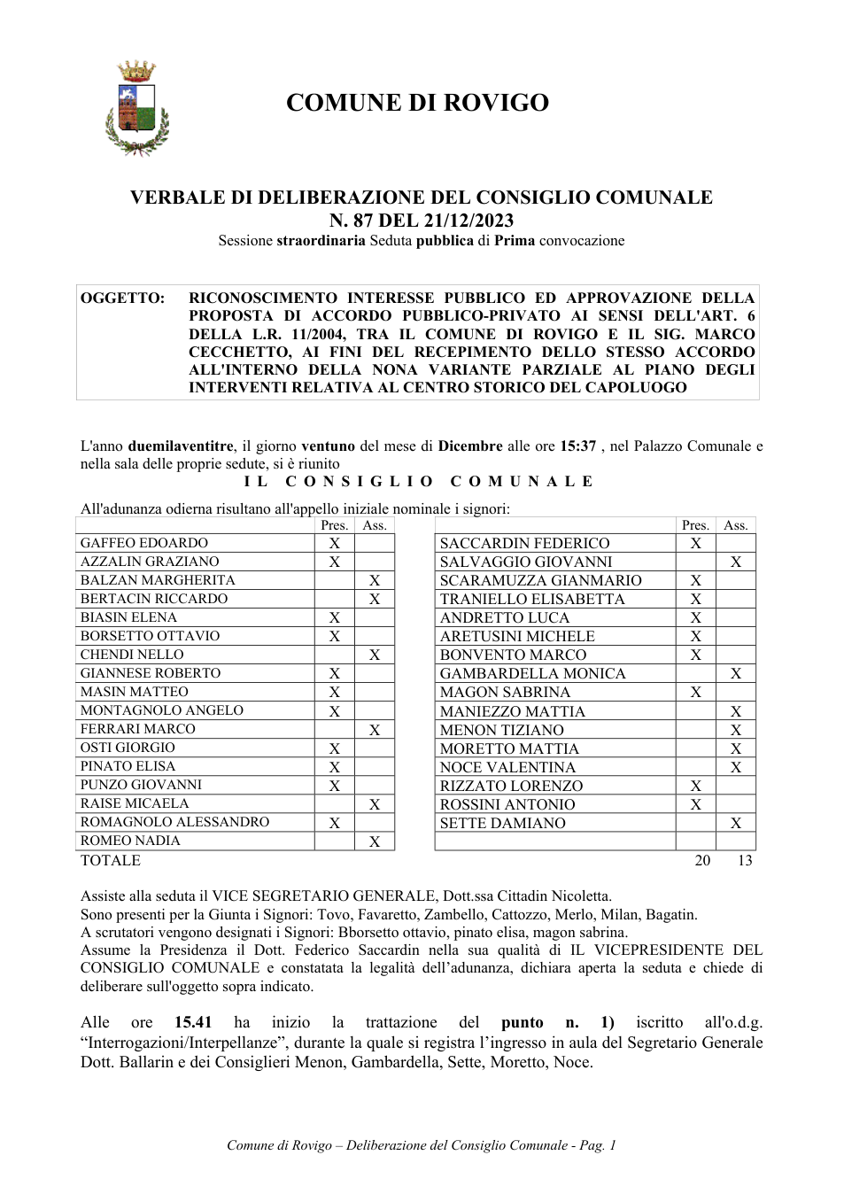 Pagina 1 del documento