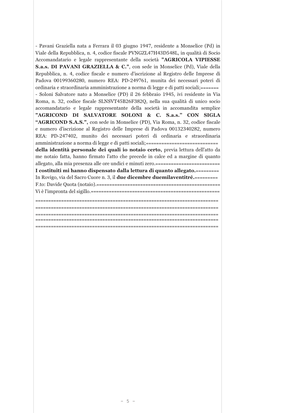 Pagina 5 del documento