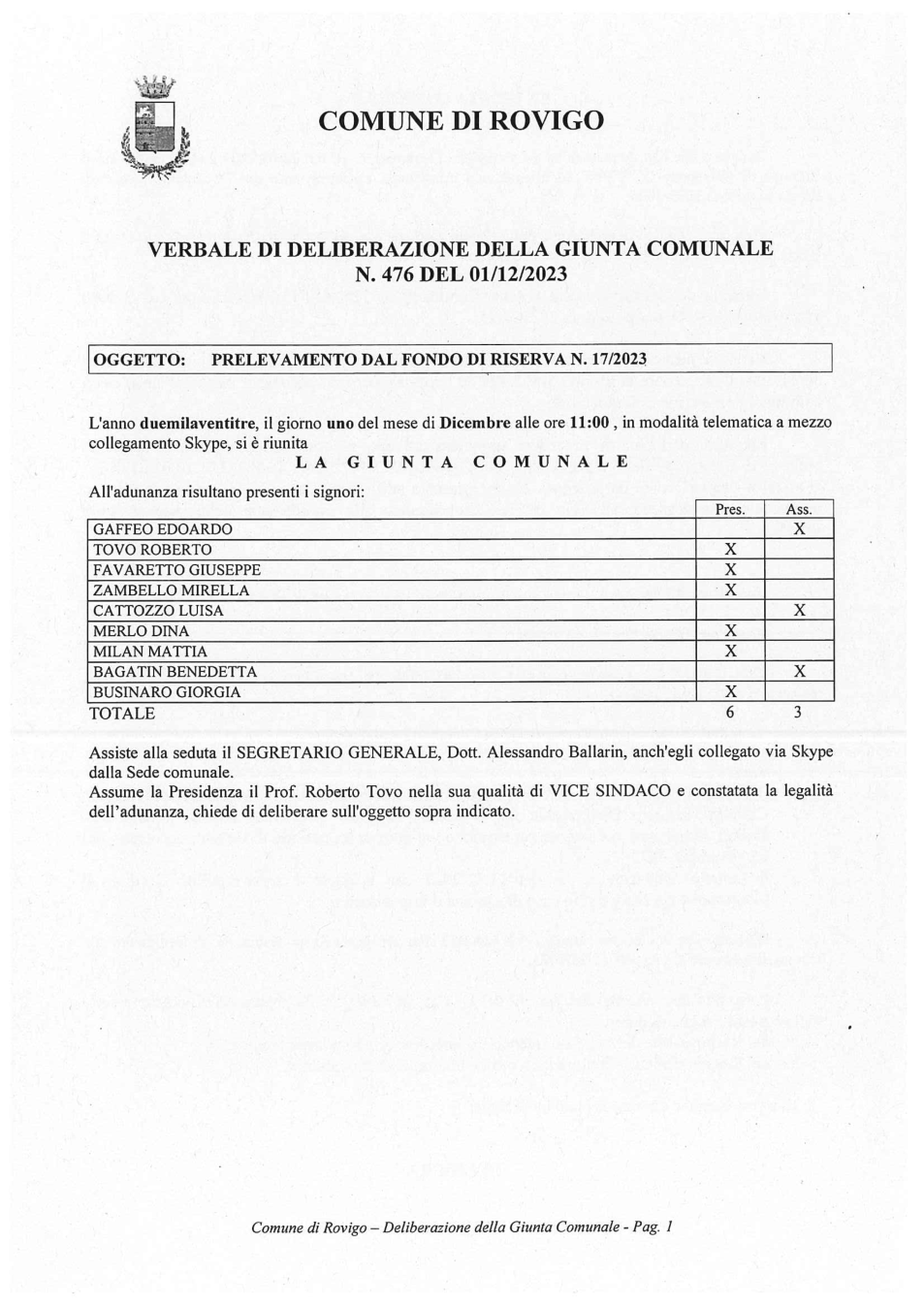 Pagina 1 del documento