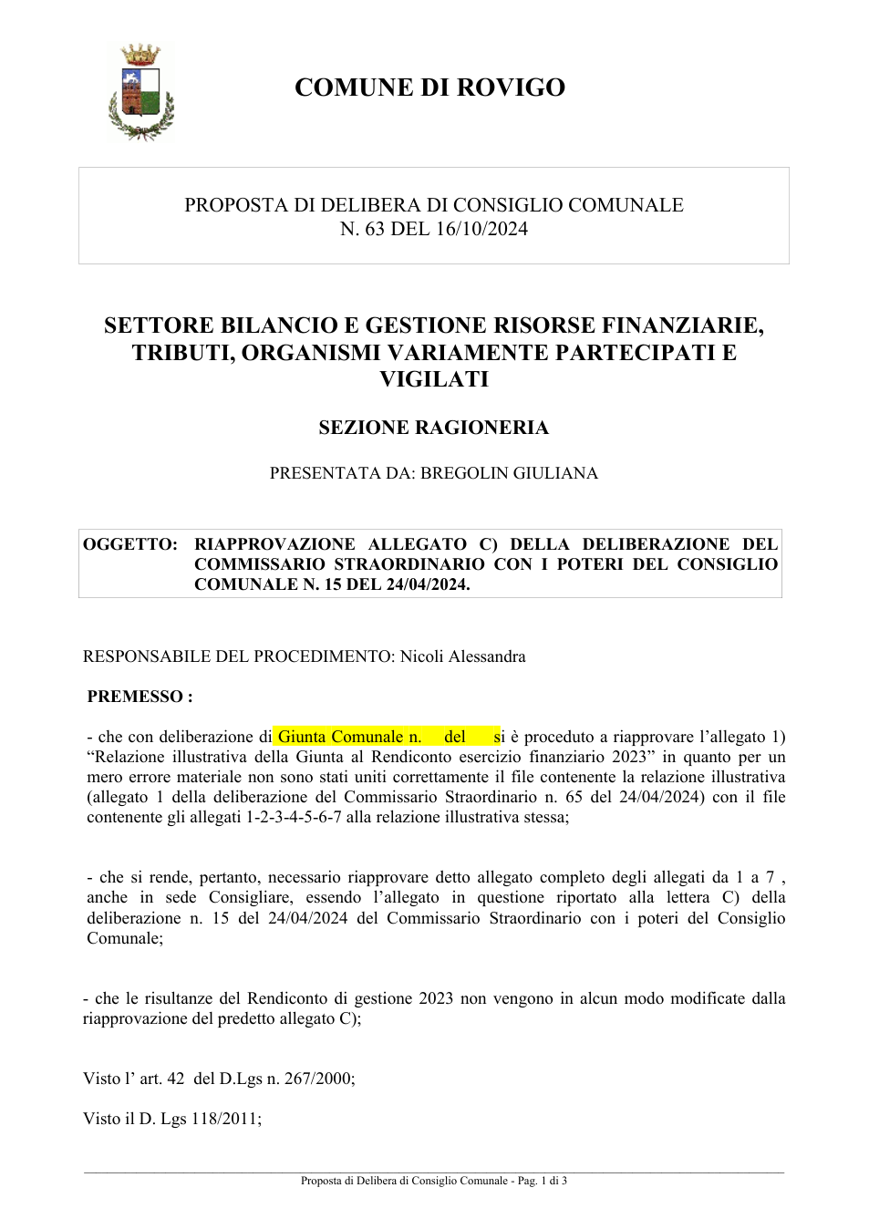 Pagina 1 del documento