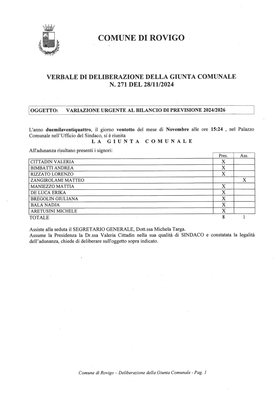 Pagina 1 del documento
