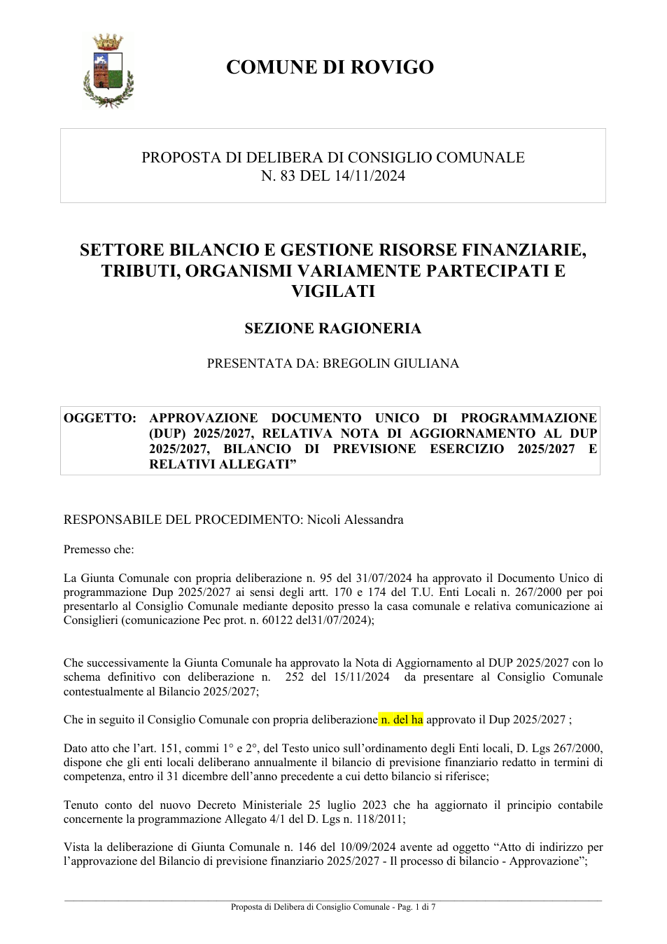 Pagina 1 del documento