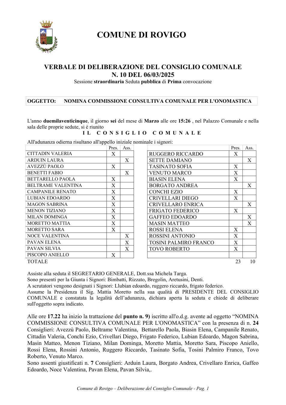 Pagina 1 del documento