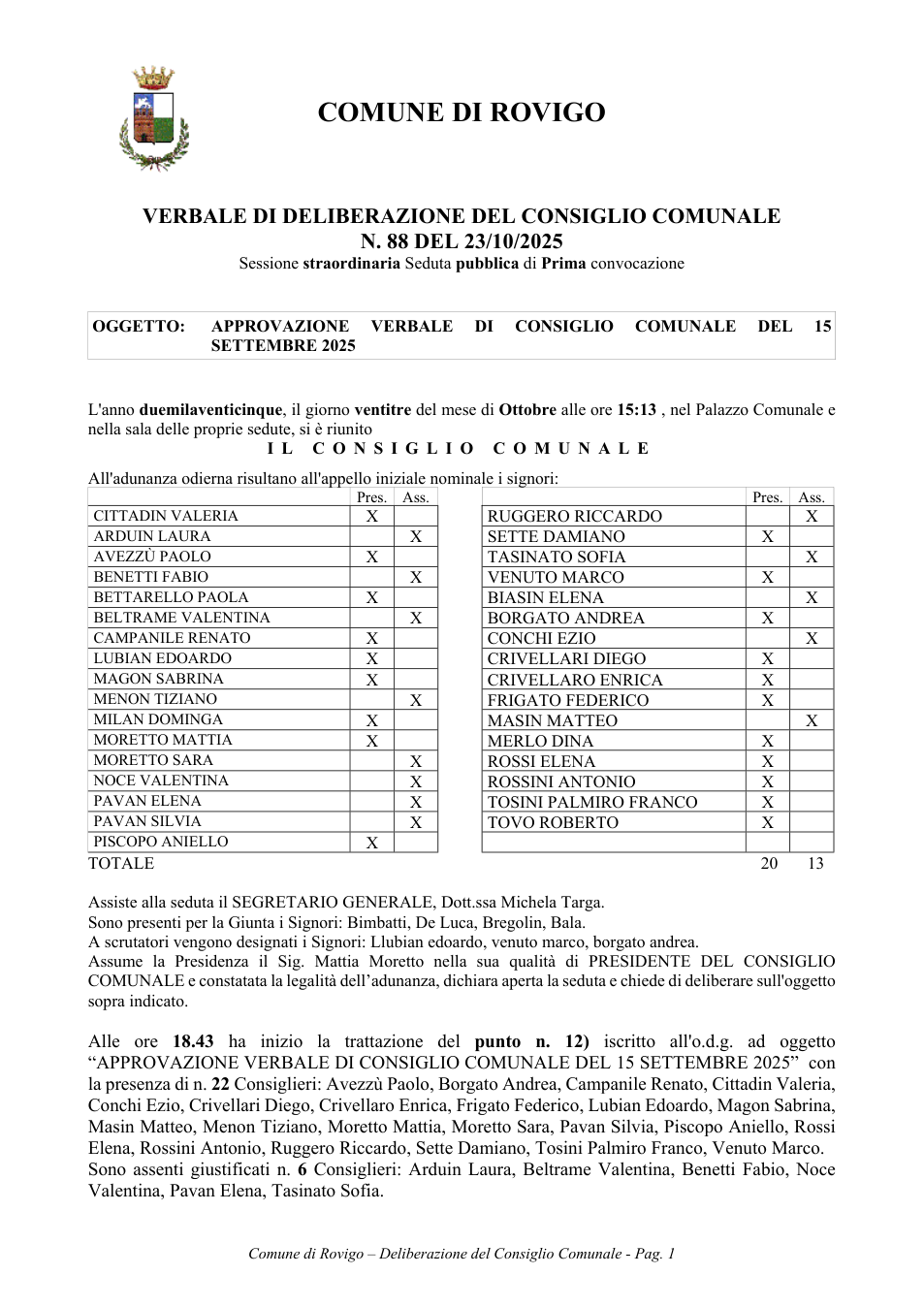 Pagina 1 del documento