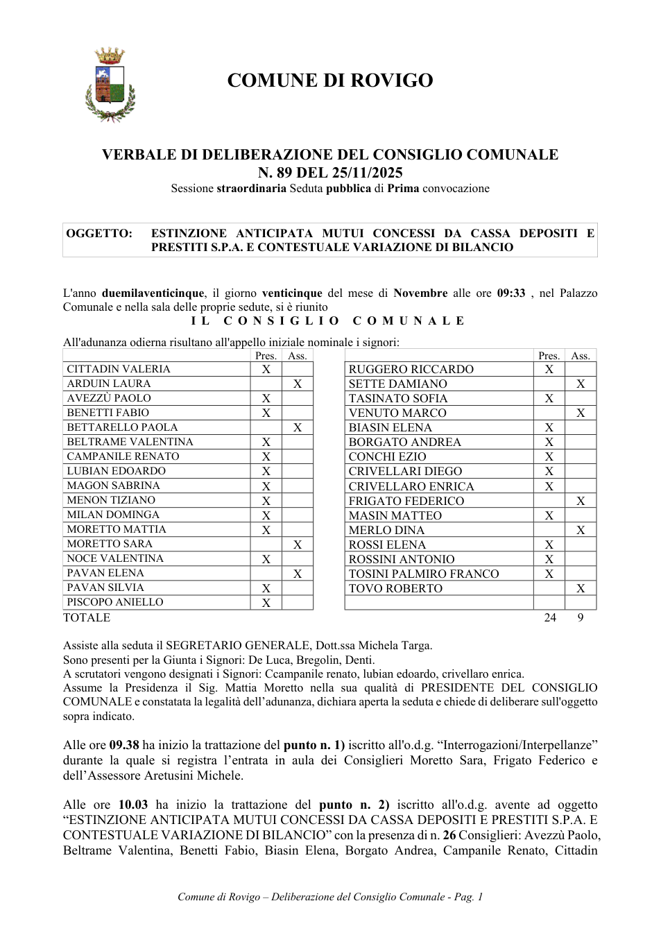 Pagina 1 del documento