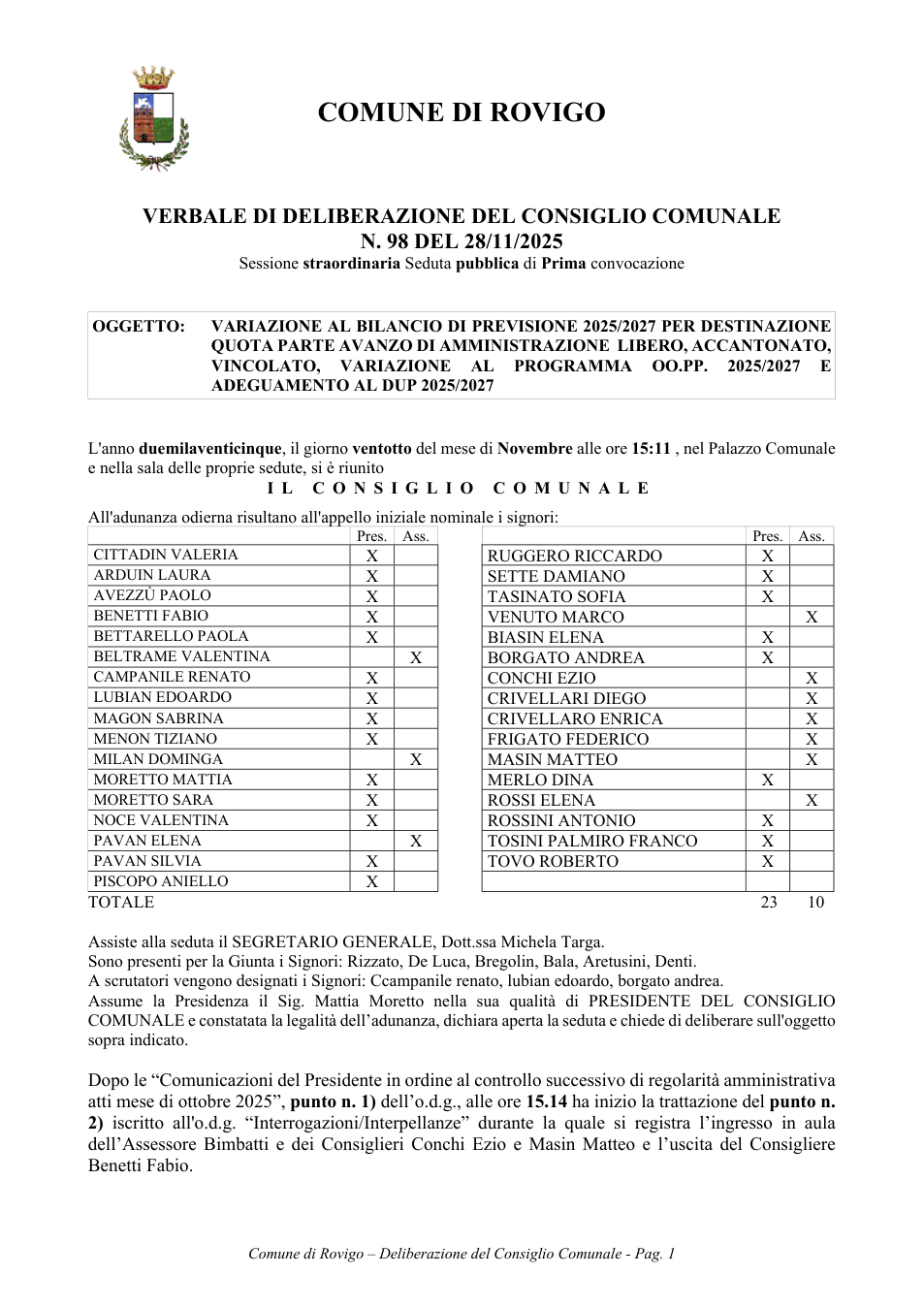 Pagina 1 del documento