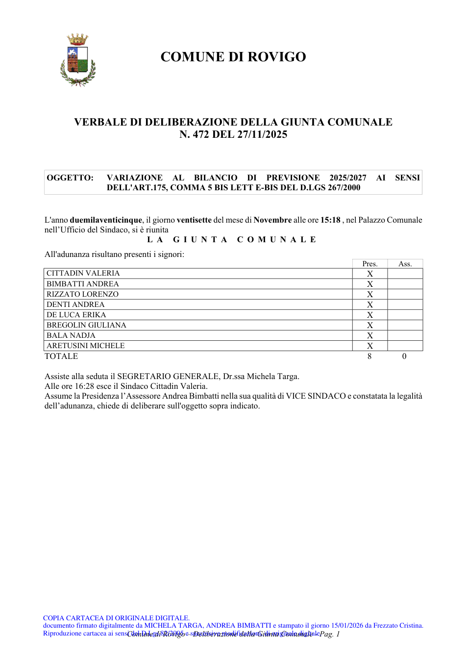 Pagina 1 del documento