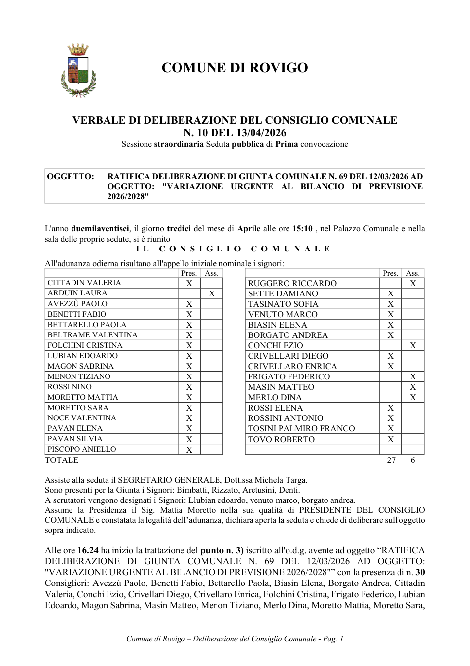 Pagina 1 del documento