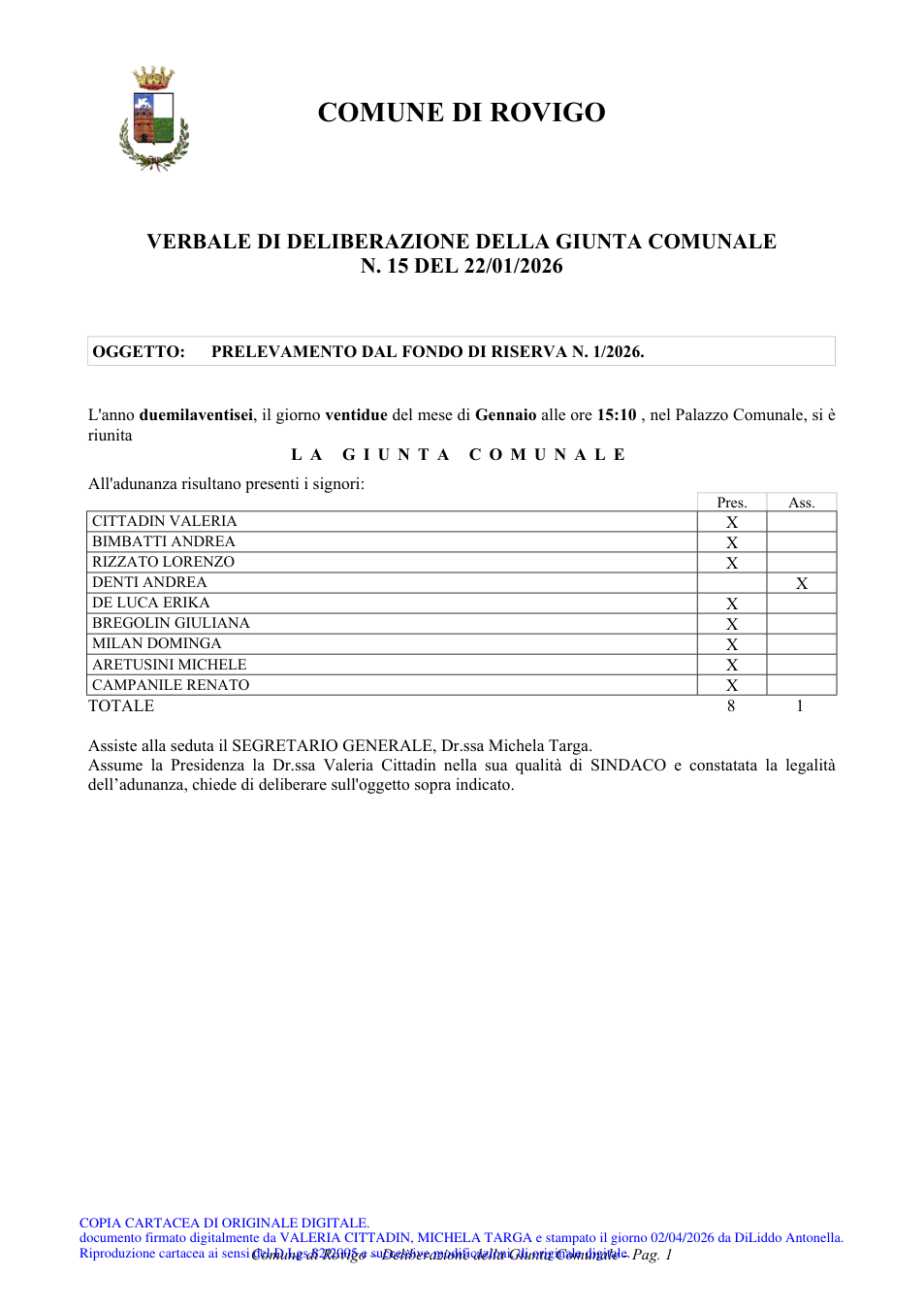 Pagina 1 del documento