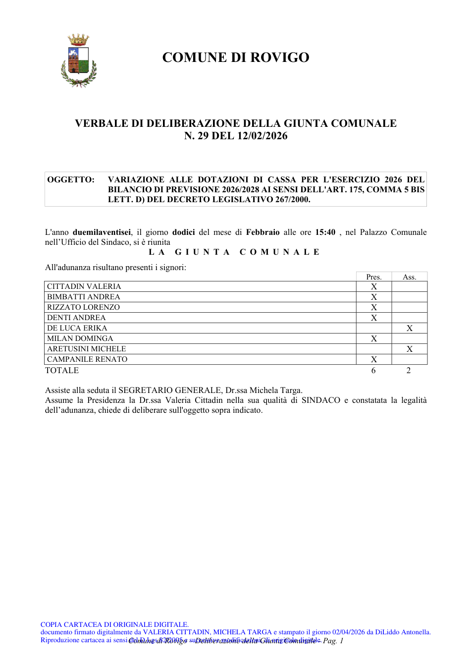 Pagina 1 del documento