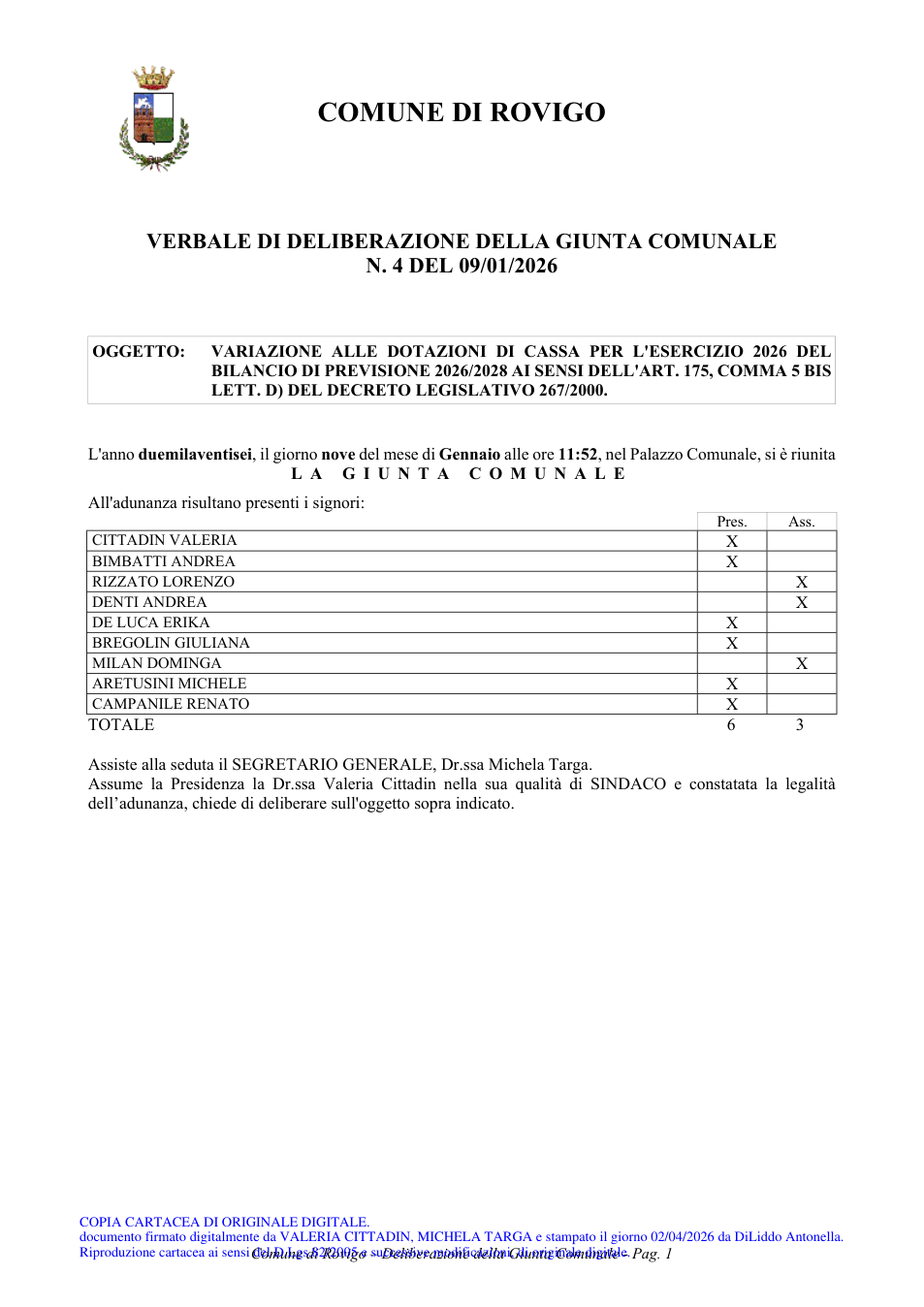 Pagina 1 del documento
