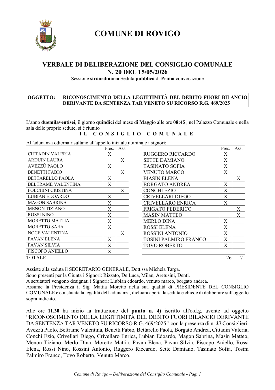 Pagina 1 del documento