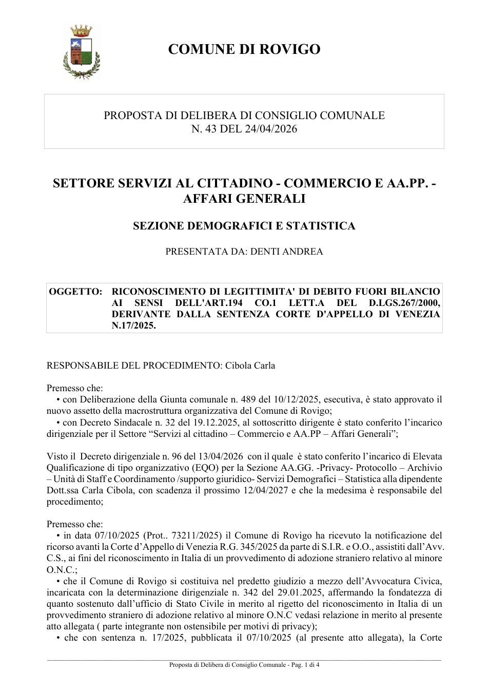 Pagina 1 del documento