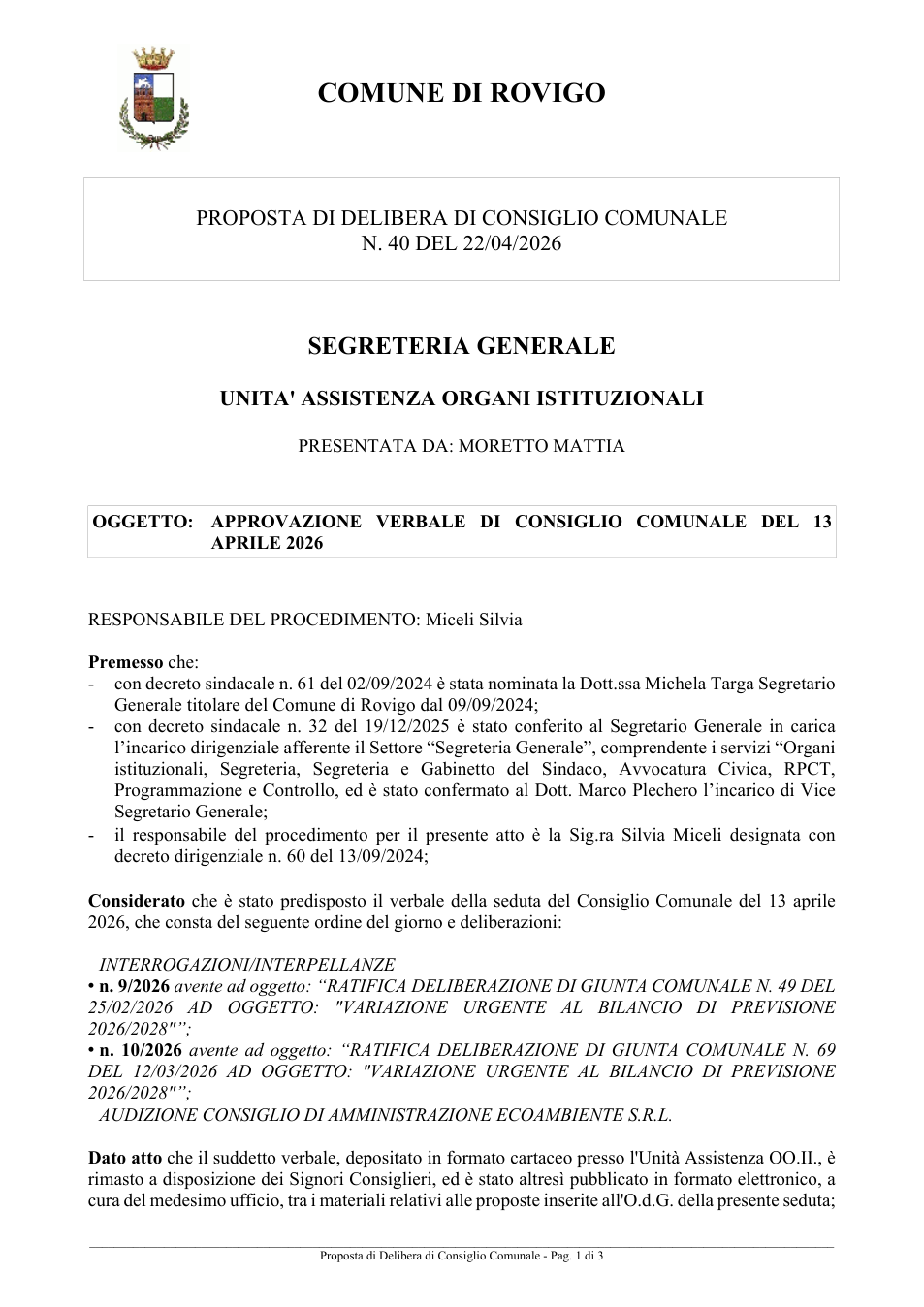 Pagina 1 del documento