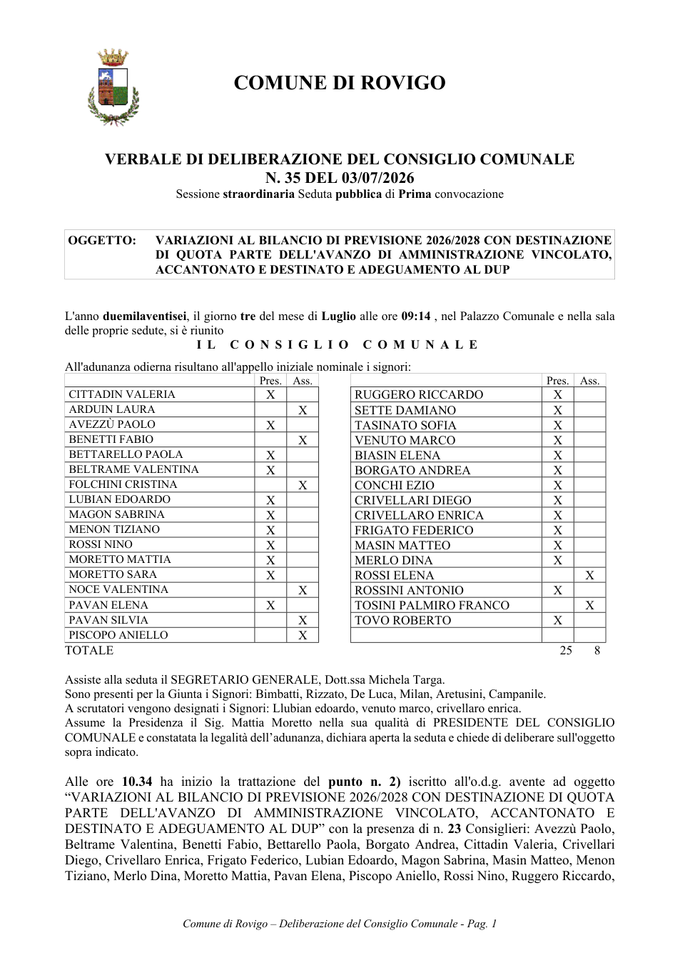 Pagina 1 del documento