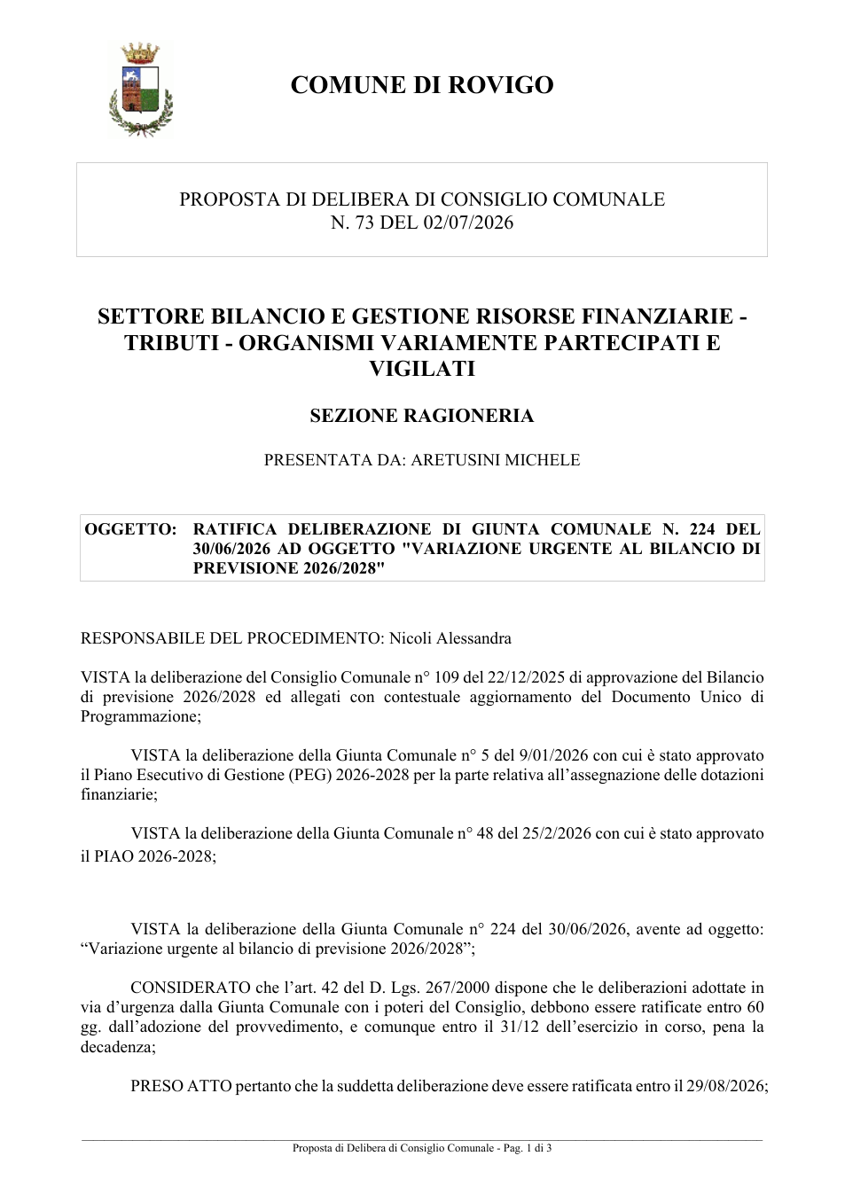 Pagina 1 del documento