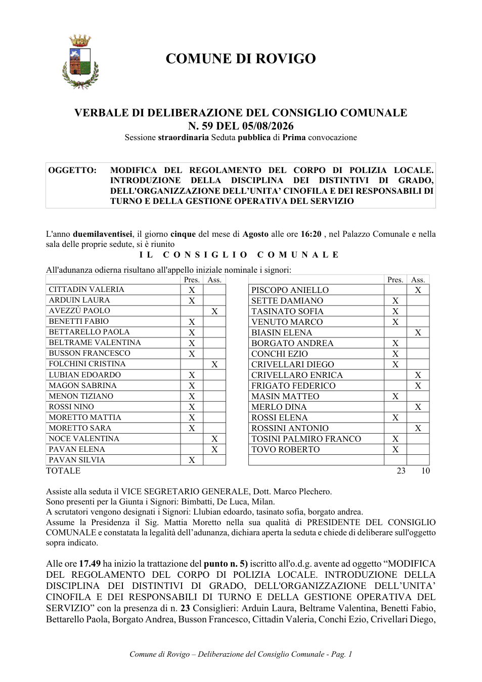Pagina 1 del documento